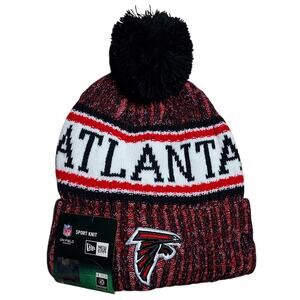 NWT New Era NFL Atlanta Falcons Adult Cuffed Knit Pom Stocking Cap Beanie Hat